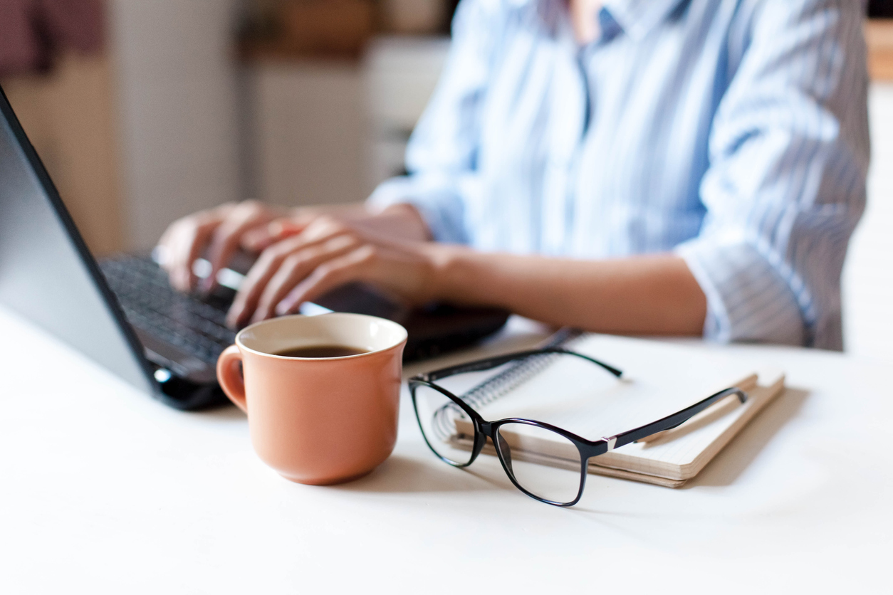 Employee working from home