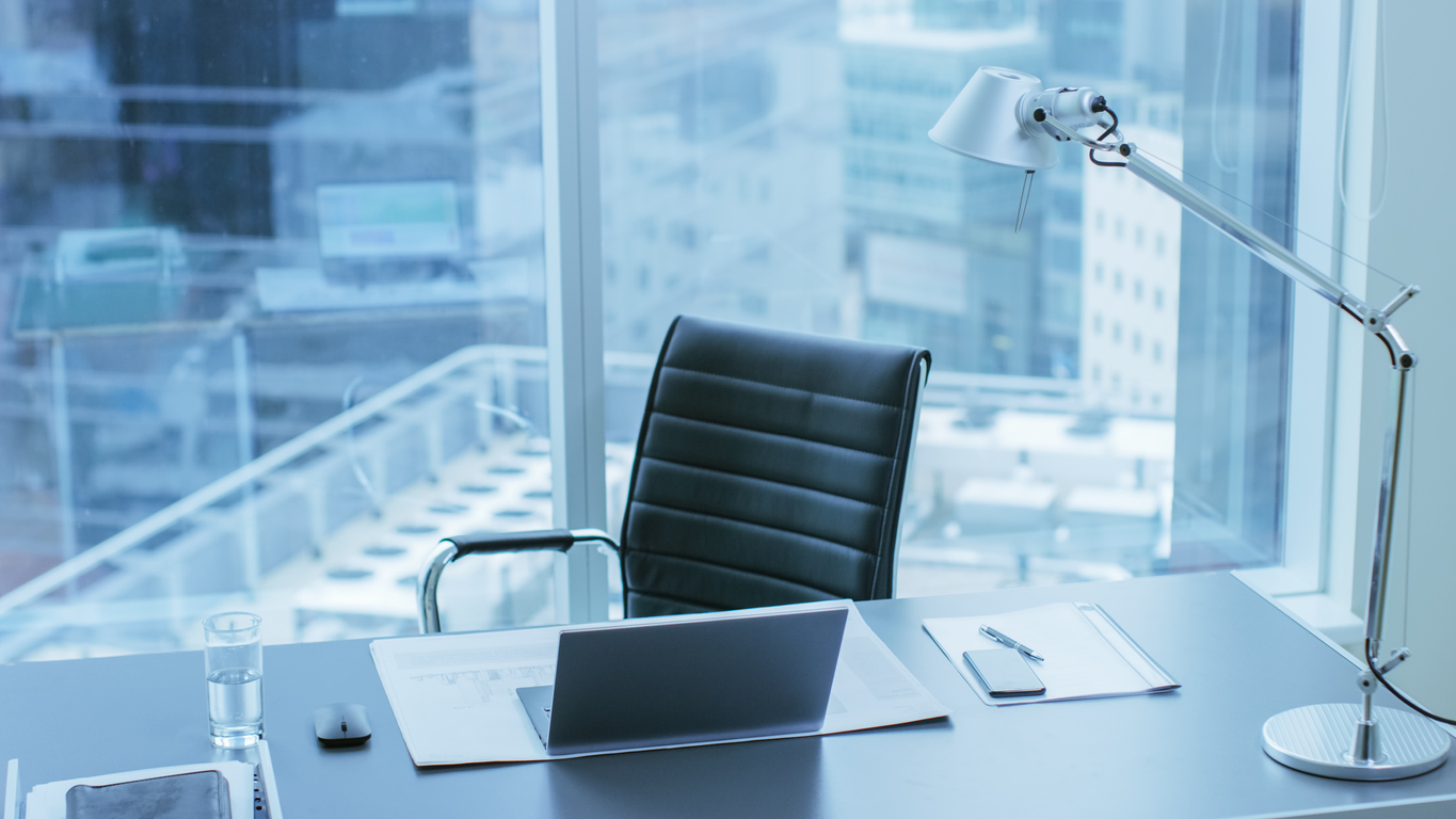 CEO's desk by window