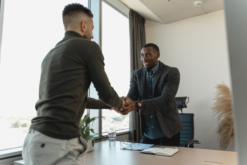 Handshake at job interview