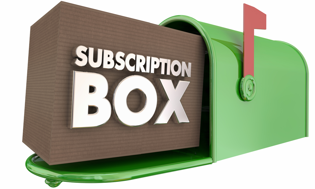 Subscription Box Service Delivery Mailbox 3d Illustration