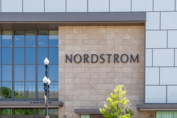 a nordstrom store in downtown salt lake city, utah, usa.