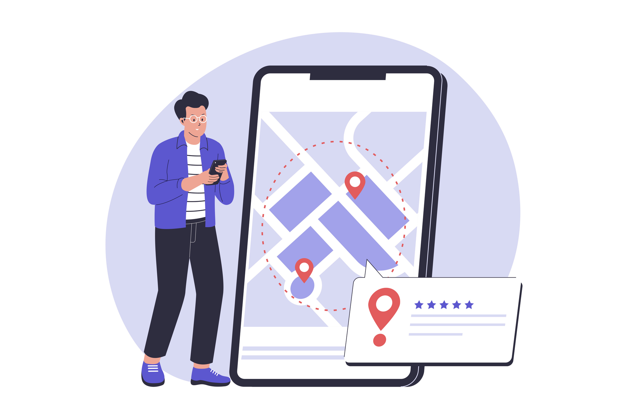 geofencing as map area boundary for business