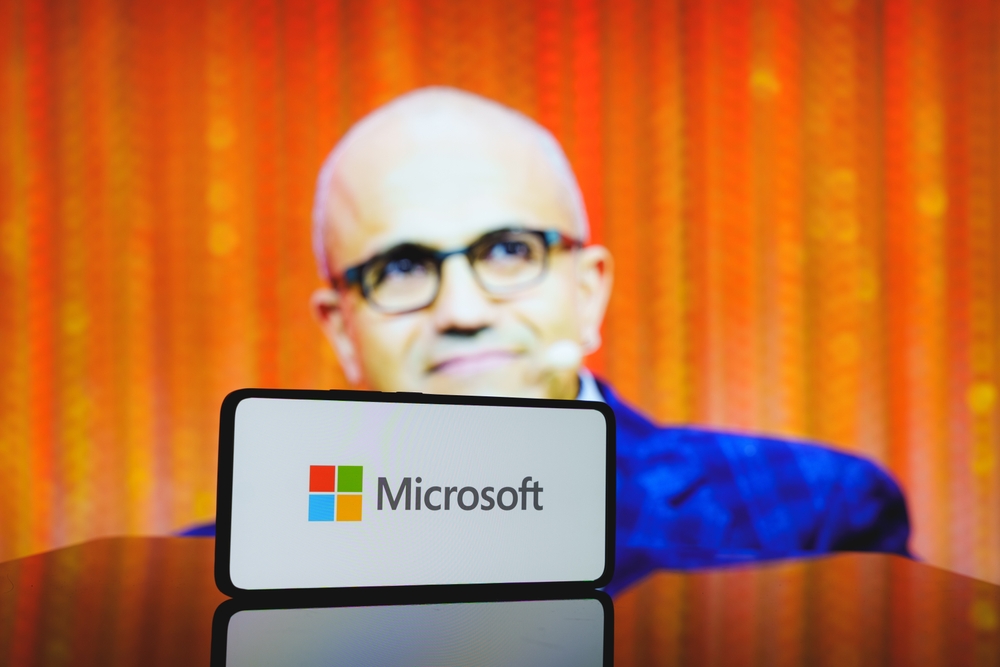 microsoft,corporation,logo,and,company,ceo,satya,nadella,in,the