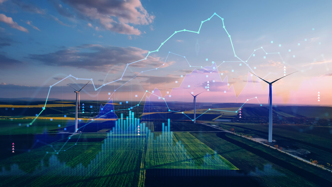 green energy in full development.increase in electricity prices on the world market.